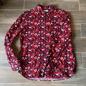 Red & Navy Cactus Man men’s dress shirt